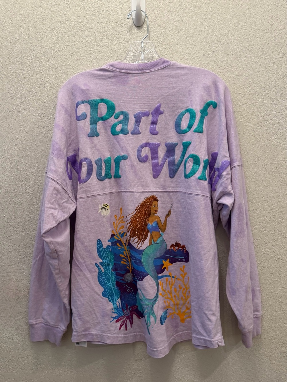 Disney Spirit Jersey Little Mermaid Ariel Part of Your World Lavender S